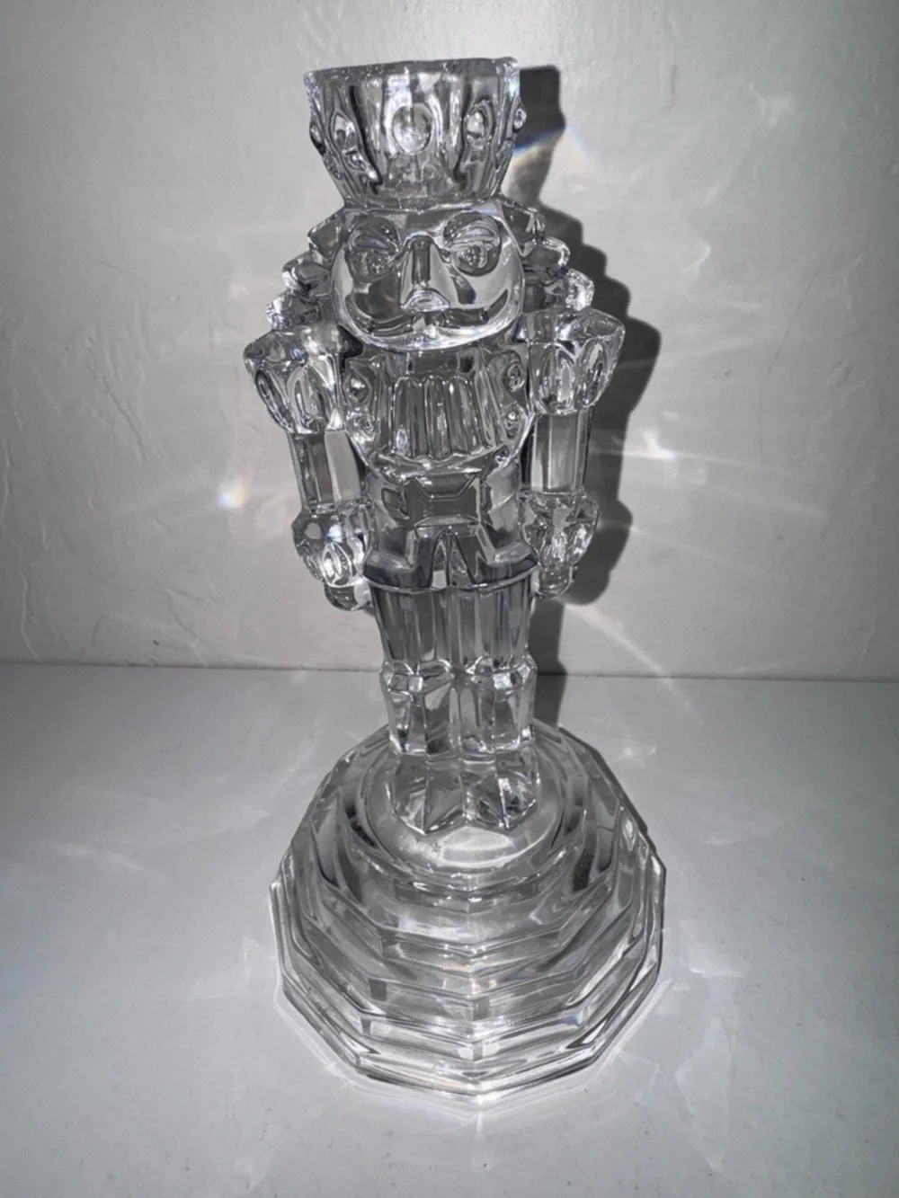 PRINCESS HOUSE Lead Crystal Nutcracker Design Candle Holder